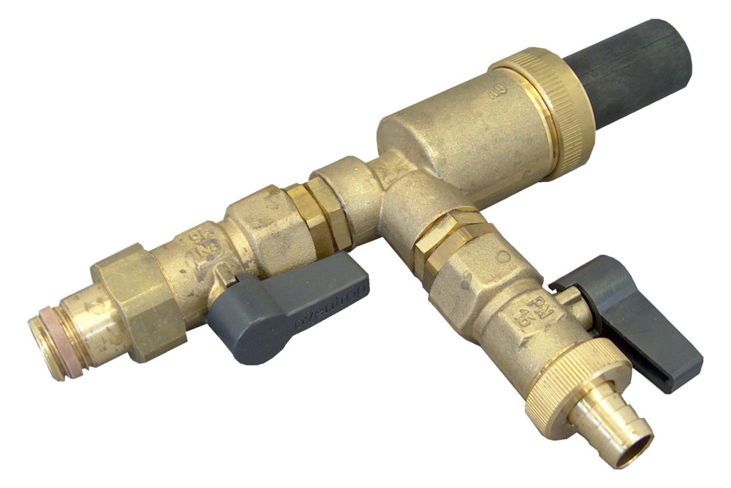 Oventrop Nachfüllpumpe Regusol mit Schlauchanschluss und Kugelhähnen