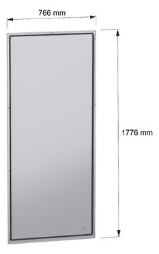Rückwand ST 800mm RAL7035 pulverbesch