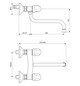 Ideal-Standard Spültisch-Zweigriff-Wandarmatur Alpha Ausladung 264-270mm, schwenkbarer Rohrauslauf, chrom