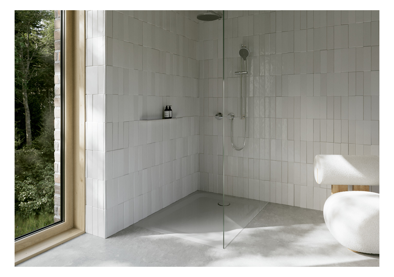 Duschwanne BetteUltra 8664 120x110x3,5cm, Glasur, manhattan