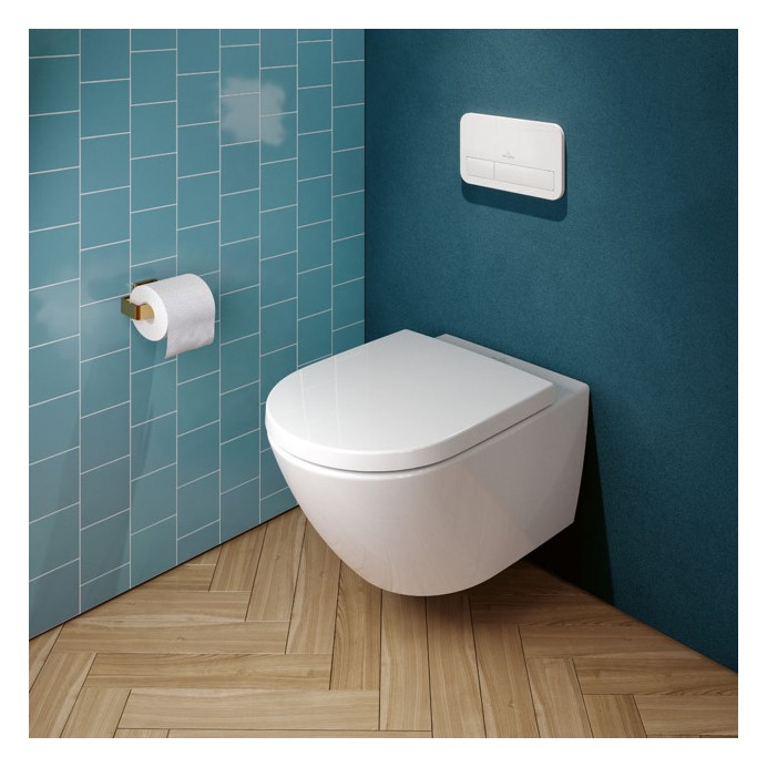 V&B WC-Sitz Subway 3.0 Schaniere aus Edelstahl, ohne QuickRelease und Softclosing, weiß