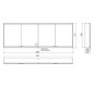 EMCO Unterputz-Lichtspiegelschrank prime 2 2000x730mm, 4-türig, aluminium/weiss