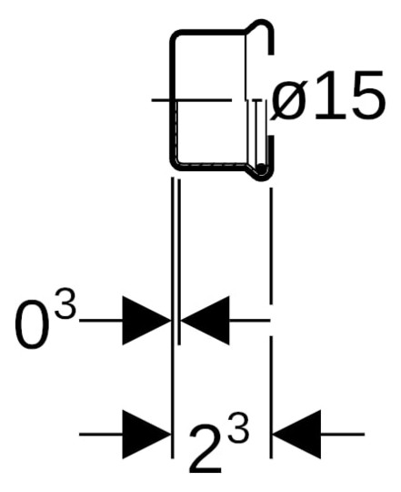 Geberit Gas-Kappe Mapress Ø 15 mm, für Natur-/Flüssiggas, Kupfer