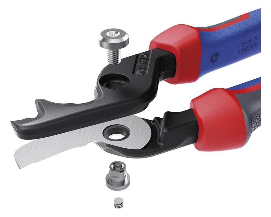 Bild Kabelschere SB mit Mehrkomponenten-Griff en 225mm schlanke Kopfform KNIPEX-2