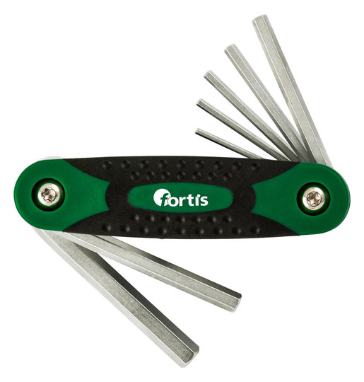 fortis-Innen-6-kant-Satz im Klapphalter - 7-teilig, 2-8 mm