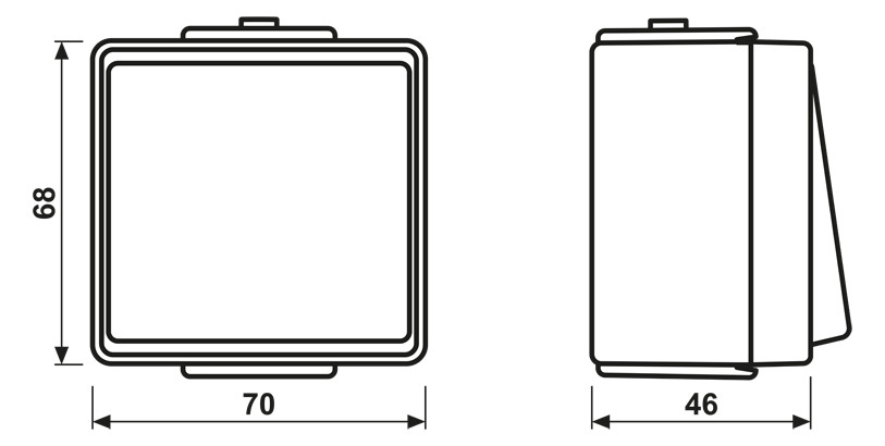 Wechselschalter gr glz WG 600 AP IP44 1f 10AX Wechselschalter gr glz WG 600 AP IP44 1f 10AX