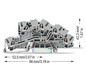 Installationsklemme 32A Serie 2003 3pot 0,25-4qmm gr APL_erf. Federzugans