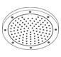 hansgrohe Kopfbrause EcoSmart plus Axor Decken- oder Wandmontage, 245mm, 1jet, chrom