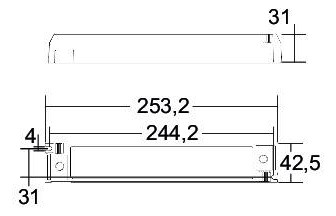 LED-Trafo 6-120W 31V IP20 Kstgeh stat 253,2x42,5x31mm