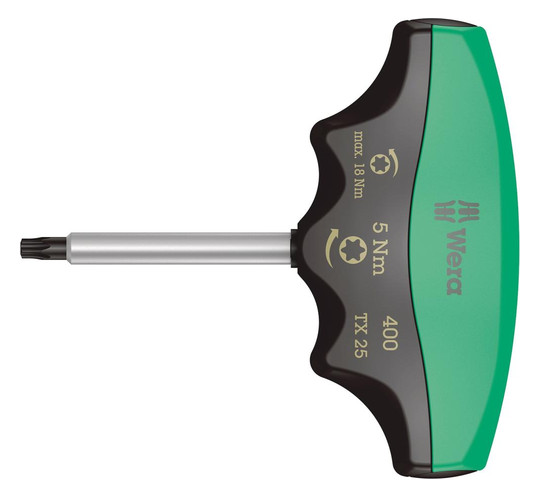 Wera-Drehmomentindikator mit T-Griff 400TX - 5,0Nm, Tx25