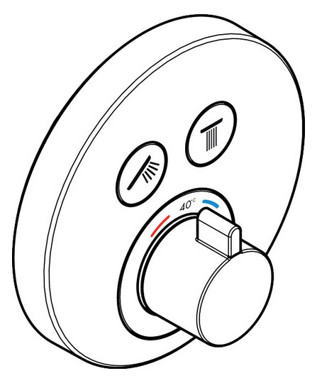hansgrohe Fertigmontageset ShowerSelect S UP-Thermostat, 2 Verbraucher, chrom