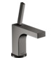 hansgrohe Waschtisch-Einhebelmischer Axor Citterio 90 Ausladung 110mm, mit Pin-Griff, Zugstangen-Ablaufgarnitur, für Handwaschbecken, polished black chrome