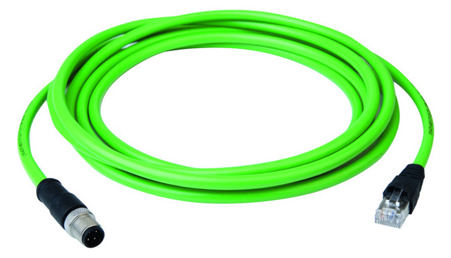 Patchkabel Cat5 SF/UTP IP20 1m gn M12 RJ45 gekreuzt 22qmm