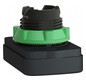 Drucktaster Front 2f rt/gn Ø22,5mm IP66 rechteck Tastend