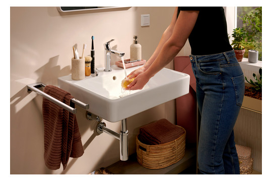 hansgrohe Waschtisch Xanuia Q 600x480mm, mit Hahnloch/Überlauf, weiß