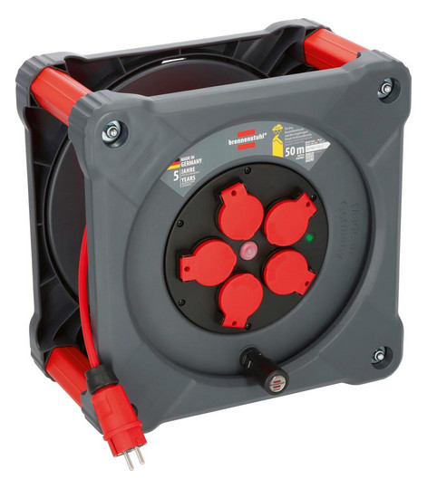 BRENNENSTUHL Professional-Kunststoff-Kabeltrommel KA5110...