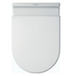 Duravit WC-Sitz Starck 3 ohne Absenkautomatik, Scharniere Edelstahl, weiß