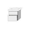SA Waschtischunterbau mit Auszügen 3way (UP650) 593x550x462 Vulkan-Matt
