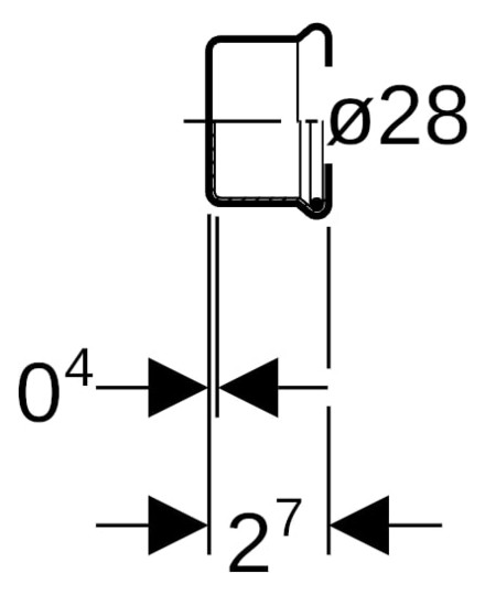 Geberit Gas-Kappe Mapress Ø 28 mm, für Natur-/Flüssiggas, Kupfer