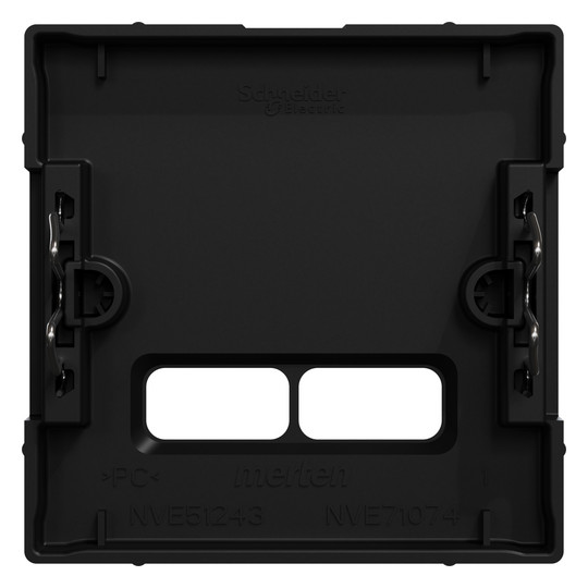 Zentralplatte USB sw einrasten m.Aufdr m.Beschr.Feld