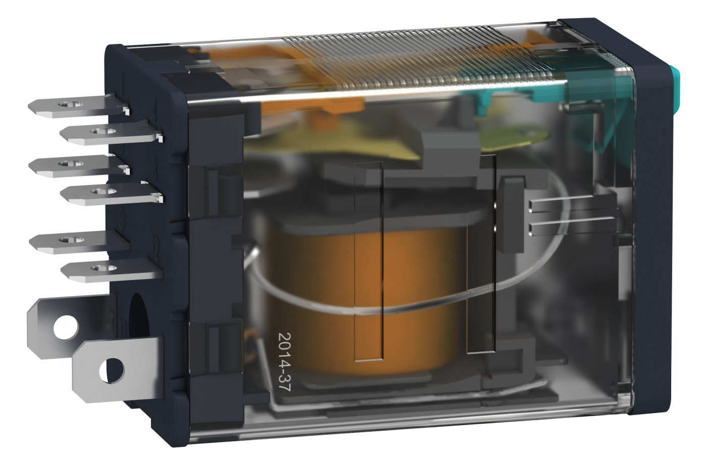 Schaltrelais 2W IP40 21x27x53mm Steckanschl