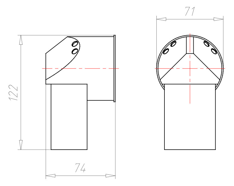 Hohlwanddose luftd ECONflex Ø68x75mm Kst 122x71x75mm IP30 rnd