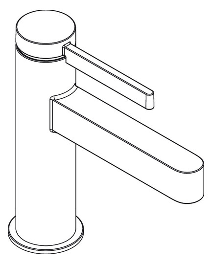 hansgrohe Waschtisch-Einhebelmischer 100 Finoris mit Push-Open-Ablaufgarnitur, mattschwarz