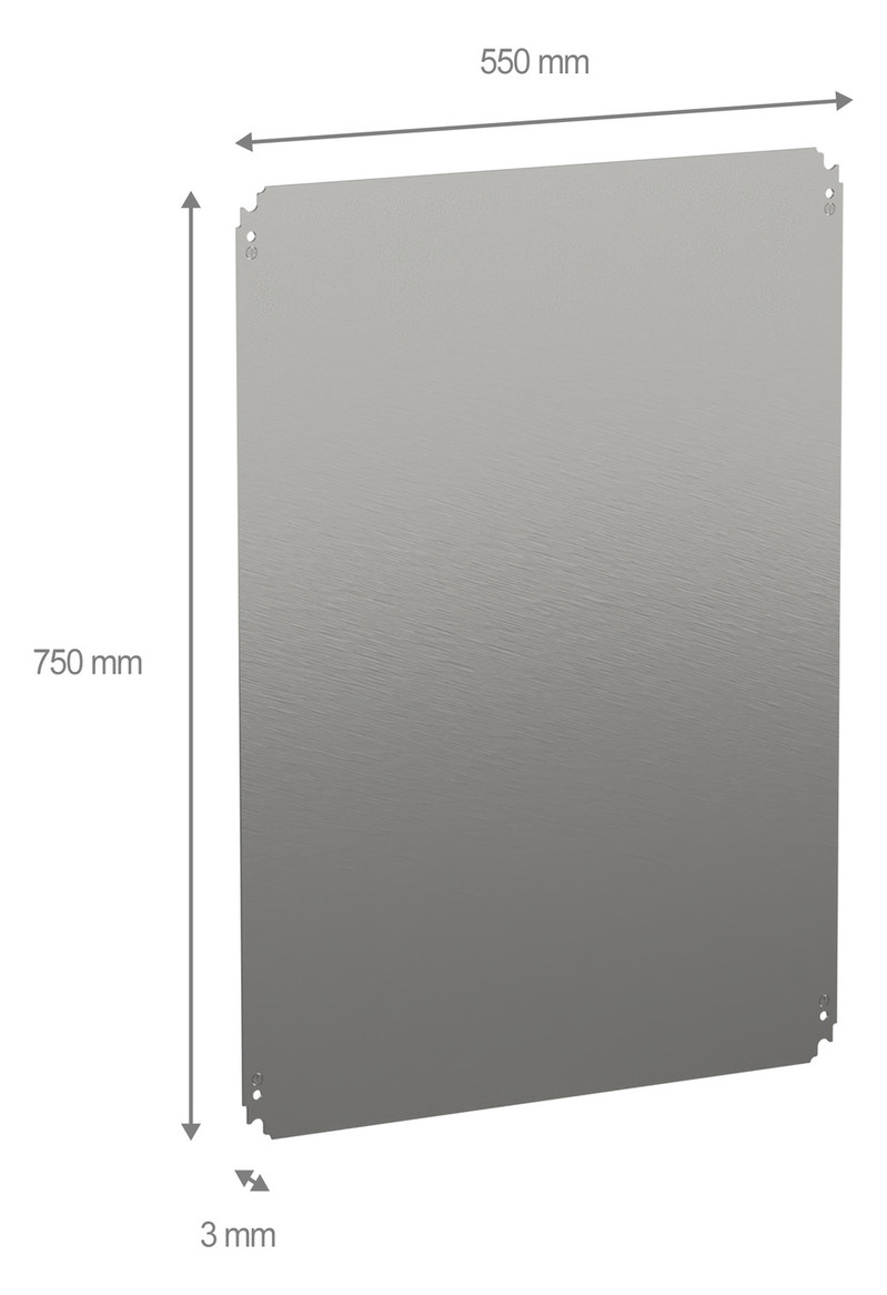 Montageplatte 750x550x12,5mm Metall