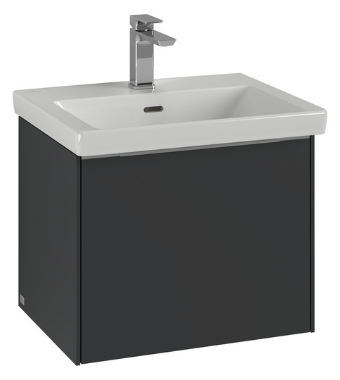 V&B Waschtisch-Unterschrank Subway 3.0 52,3x42,9x44,8cm, mit LED/Griff Volcano black, arizona oak