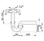 Dallmer Röhren-Siphon 100/2 1 1/2" x DN 40, 2 Waschgeräte-Anschlüsse