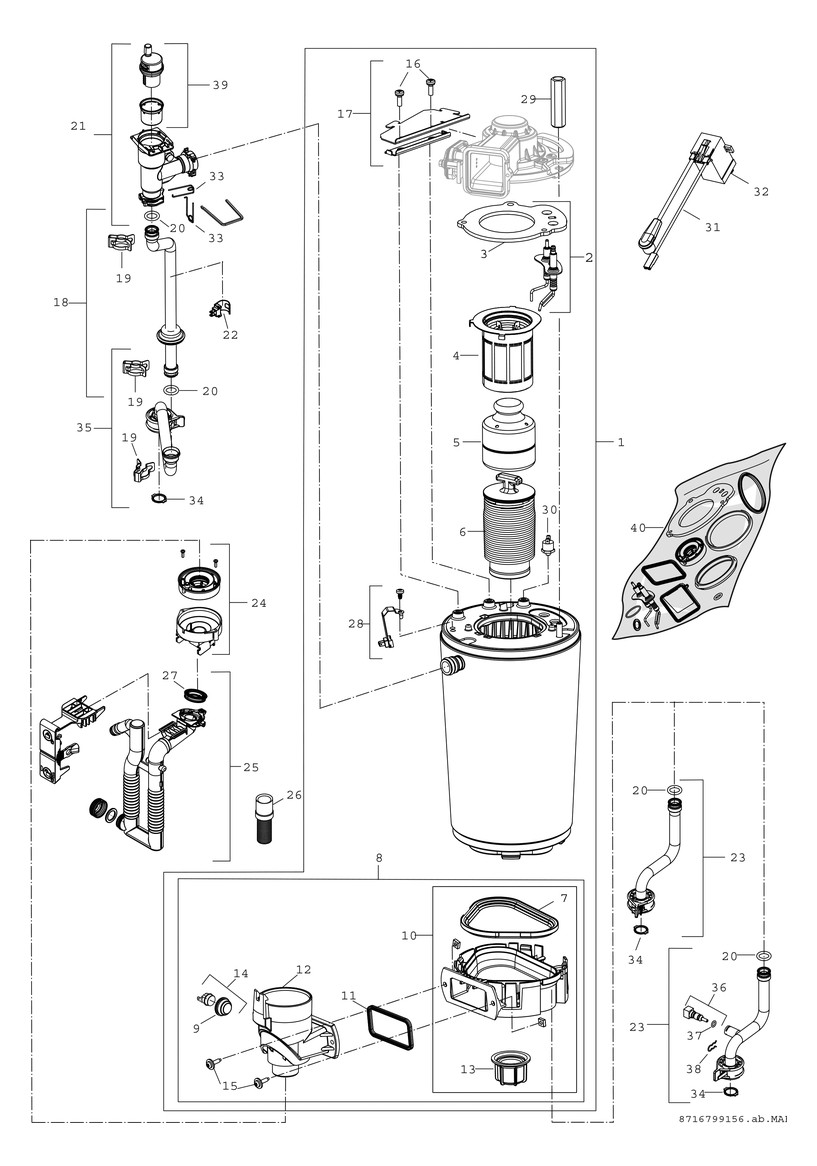 BOSCH Gas-Brennwert-Gerät 5800i WT Condens 90 x 60 x 50,8 cm, wandhängend, weiß