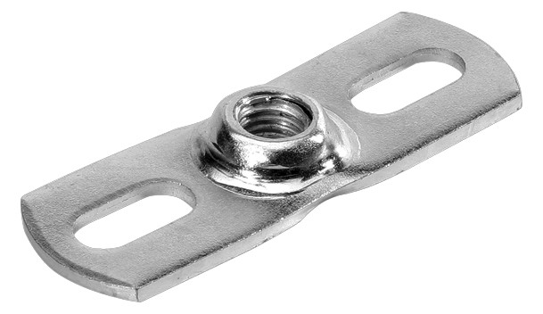 ASW Befestigungsplatte 77 x 25 x 2 mm, M10, Stahl verzinkt
