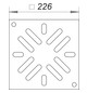 Dallmer Guss-Rost 226x226mm, Belastungsklasse B, mit Schrauben