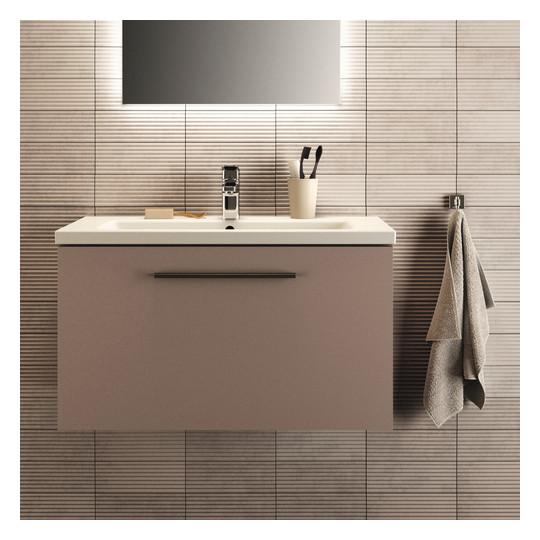 Ideal-Standard Möbel-Waschtischunterschrank i.life S 1 Auszug, 80 x 37,5 x 44 cm, carbongrau matt