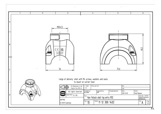 HART Yellock 30 Haube gg M32 11123001402 
