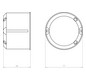 BSdose E90 HW Ø74x54,5mm Kst IP3X rnd Brandschutzdose VerbDose/kast