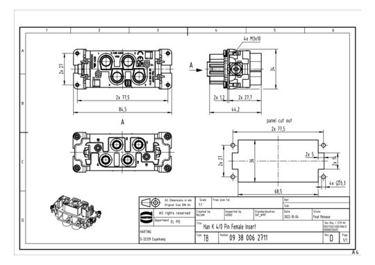 HART Buchseneinsatz          09380062711 