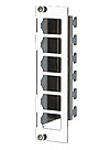 Modulträger 6Ports 1HE Cat6A Schirm 19Zoll-Einbau 128,9x35,3x64,2mm