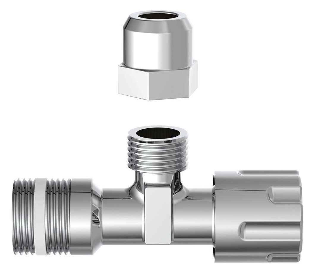Bild Eckventil, 1/2""AG x x 3/8""AG x 10 mmQ, mit Schubrosette selbstdichtend - KIRCHHOFF-5