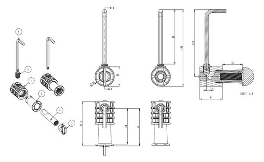 VitrA Bad Montage-Set für Modelle bis März 2018 V-Fit 75 mm, für Wand-WC