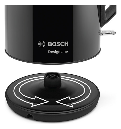 Wasserkocher 1,7l Edst DesignLine 2400W sw Anzeige:außen m.Sieb