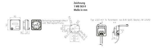 Datendose 2f Cat6 IP44 Cepex UP/Einb RJ45 Kst Unterputz/Einbau