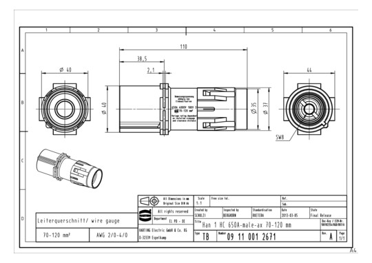 HART Han 1HC-Sti-Ax 650A, 70 09110012671 