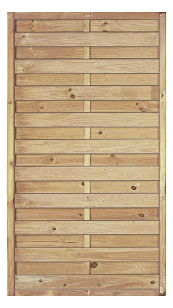 Bild Maxi-Massiv-Zaun 100x180cm Rahmen 45/45mm kdi grün Lamellen geriffelt & geschrau - n.a.-0