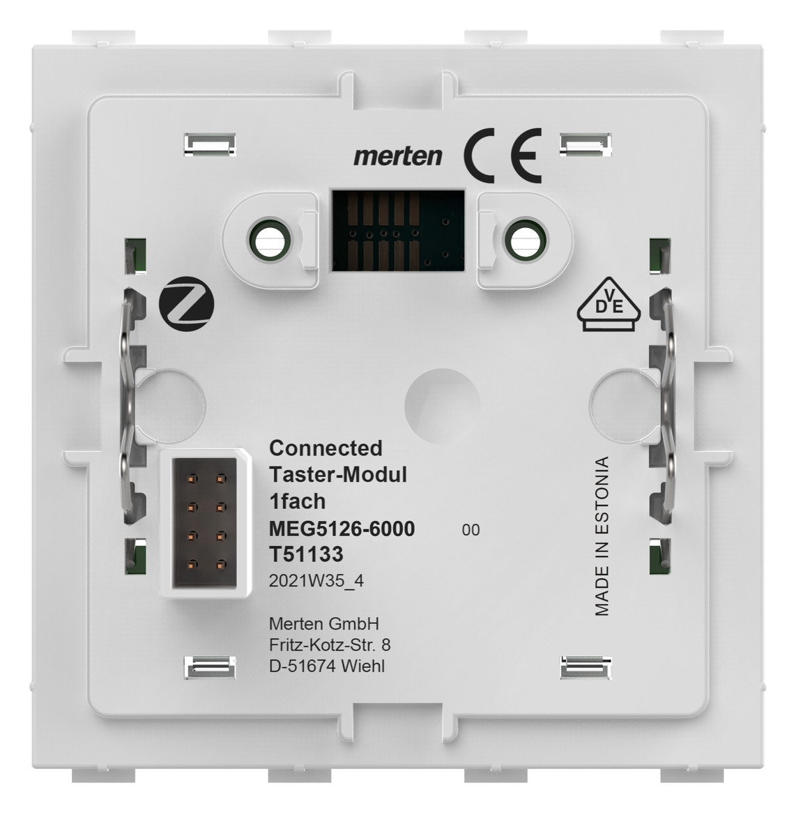 Bedienelement 1f ws f.Dimmeins m.LED-Anz Geeignet für Dimmeinsatz