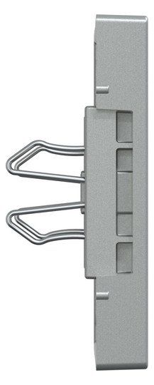 Zentralplatte USB 2f alu-si Klemmbef m.Aufdr aluminium-silber