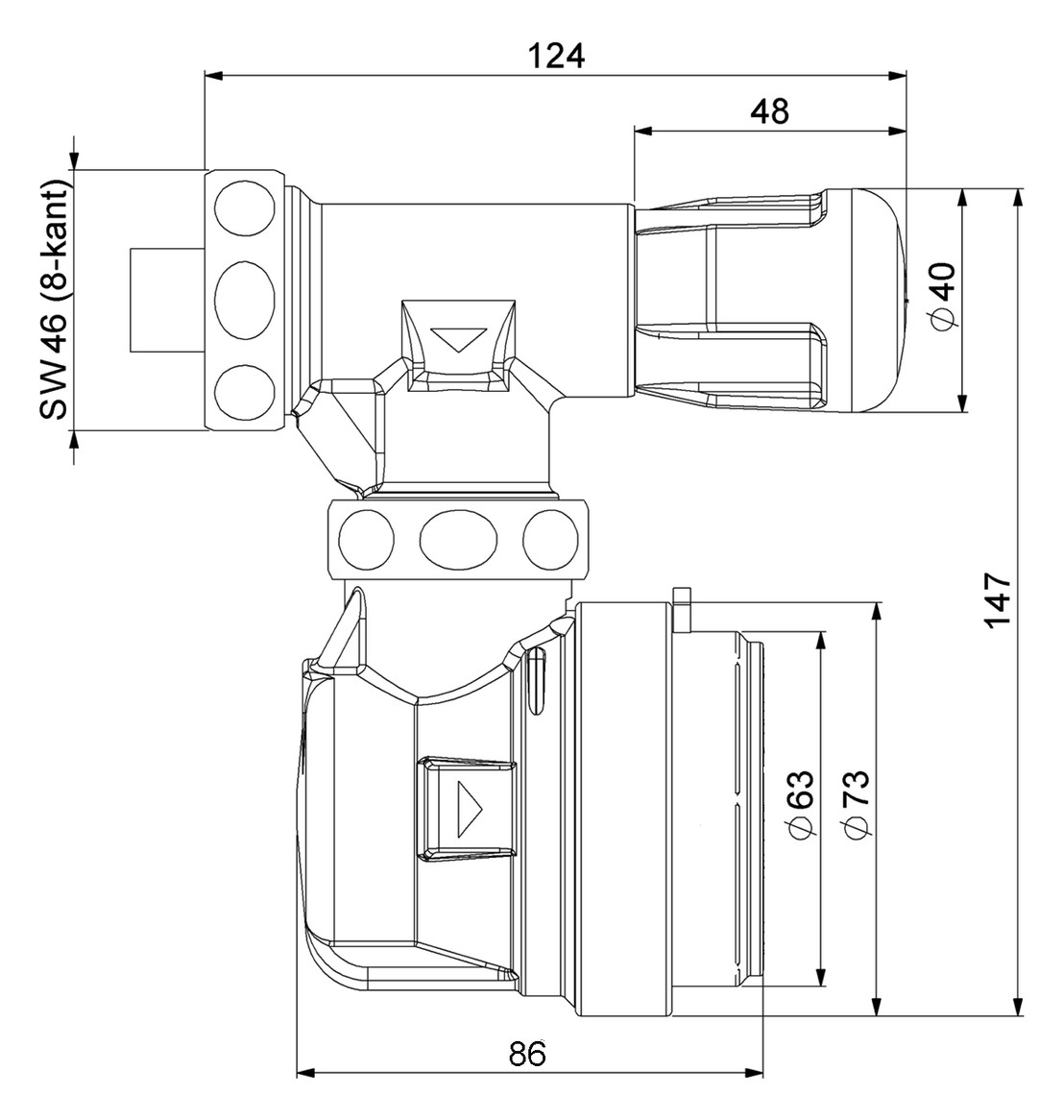 Deltamess Ventilzähler TKS T90 smart M Q3 2,5 cbm/h, kalt/warm