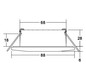 LED-Einbaustrahler 4,5W 2700-4000K 510lm Konv sw 1LED Alu IP44 mt RF:hochglänzend