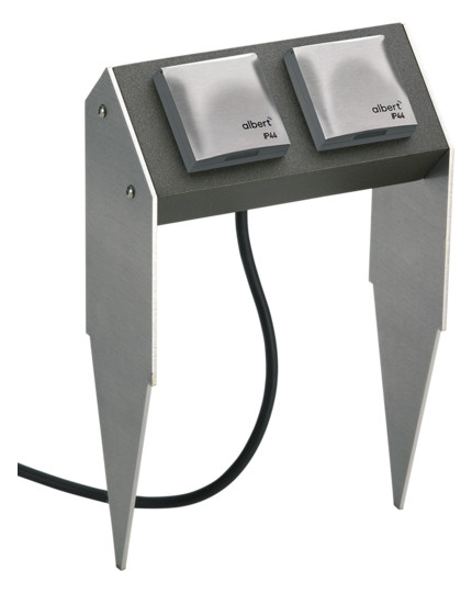 Steckdosensäule Metall an 2Steckd anth 300x190x85mm IP44
