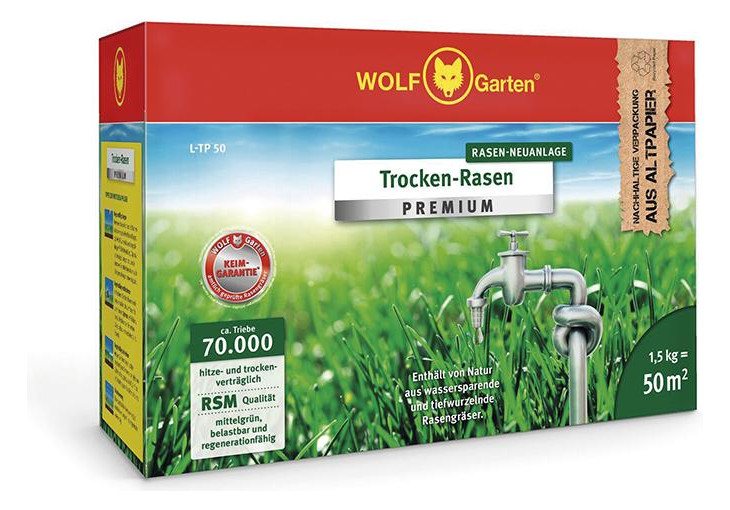 Bild Trockenrasen Premium L-TP 50 1,5 kg - WOLF GARTEN-0